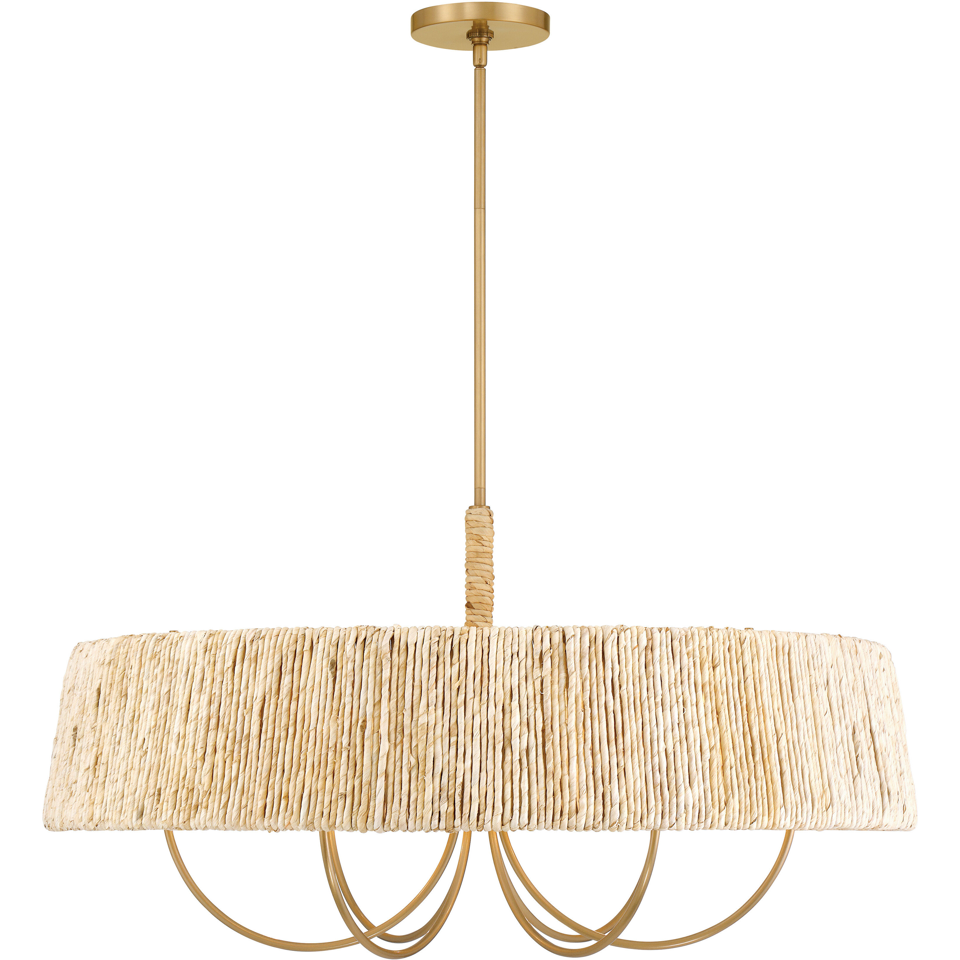 Hellia 6 Light 36 inch Legacy Brass Pendant Ceiling Light