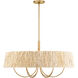 Hellia 6 Light 36 inch Legacy Brass Pendant Ceiling Light