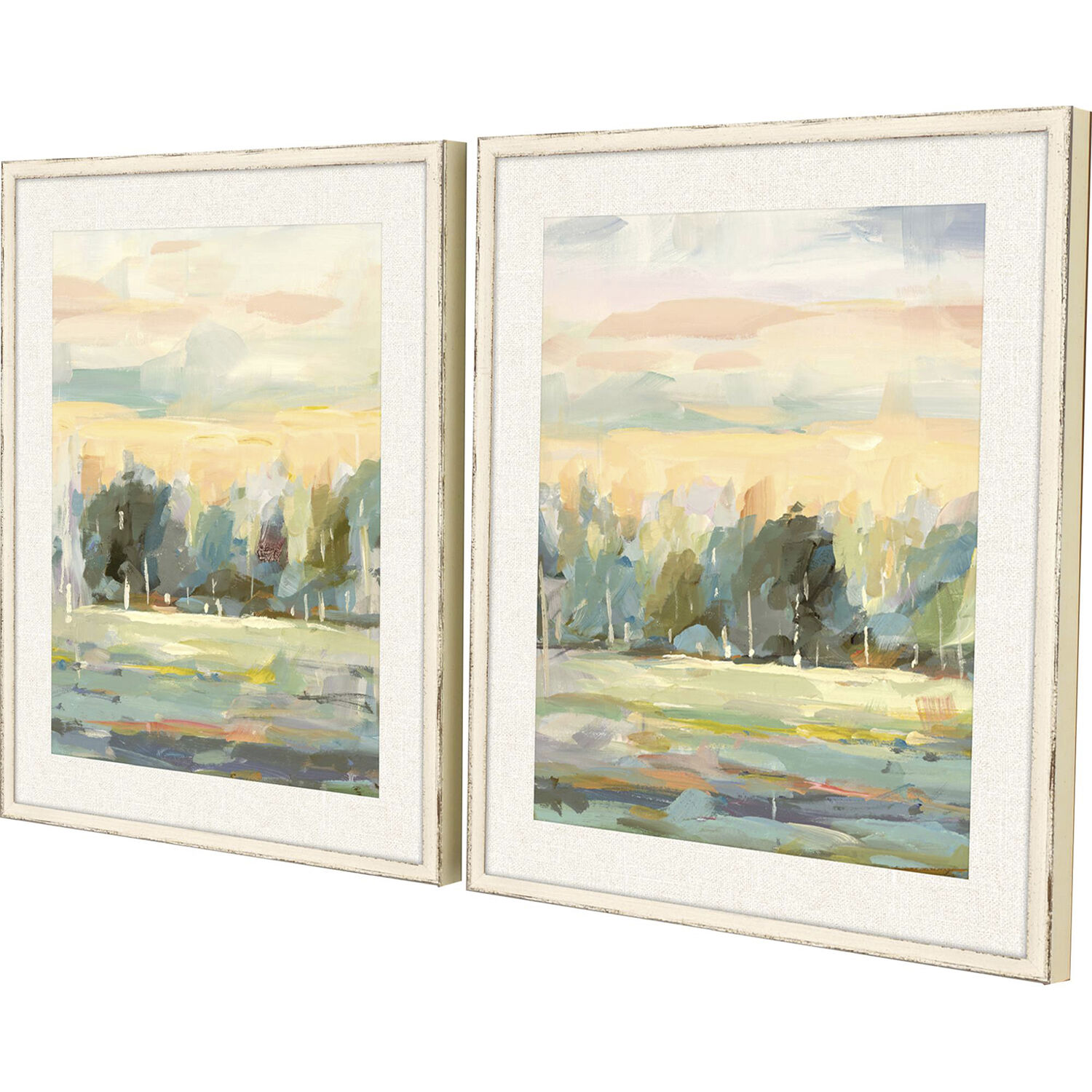 Landscapes Blue and Green and Multi and Orange Framed Art