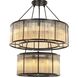 Bernardi 20 Light 35.43 inch Bronze Highlight and Vintage Glass Chandelier Ceiling Light