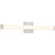 Maxx 30 inch Brushed Steel Vanity/Bath Bar Wall Light