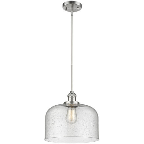 Franklin Restoration Bell LED 12 inch Polished Nickel Mini Pendant Ceiling Light in Seedy, Franklin Restoration