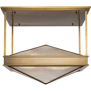 Cairo 4 Light 19 inch Vintage Brass Semi Flush Mount Ceiling Light