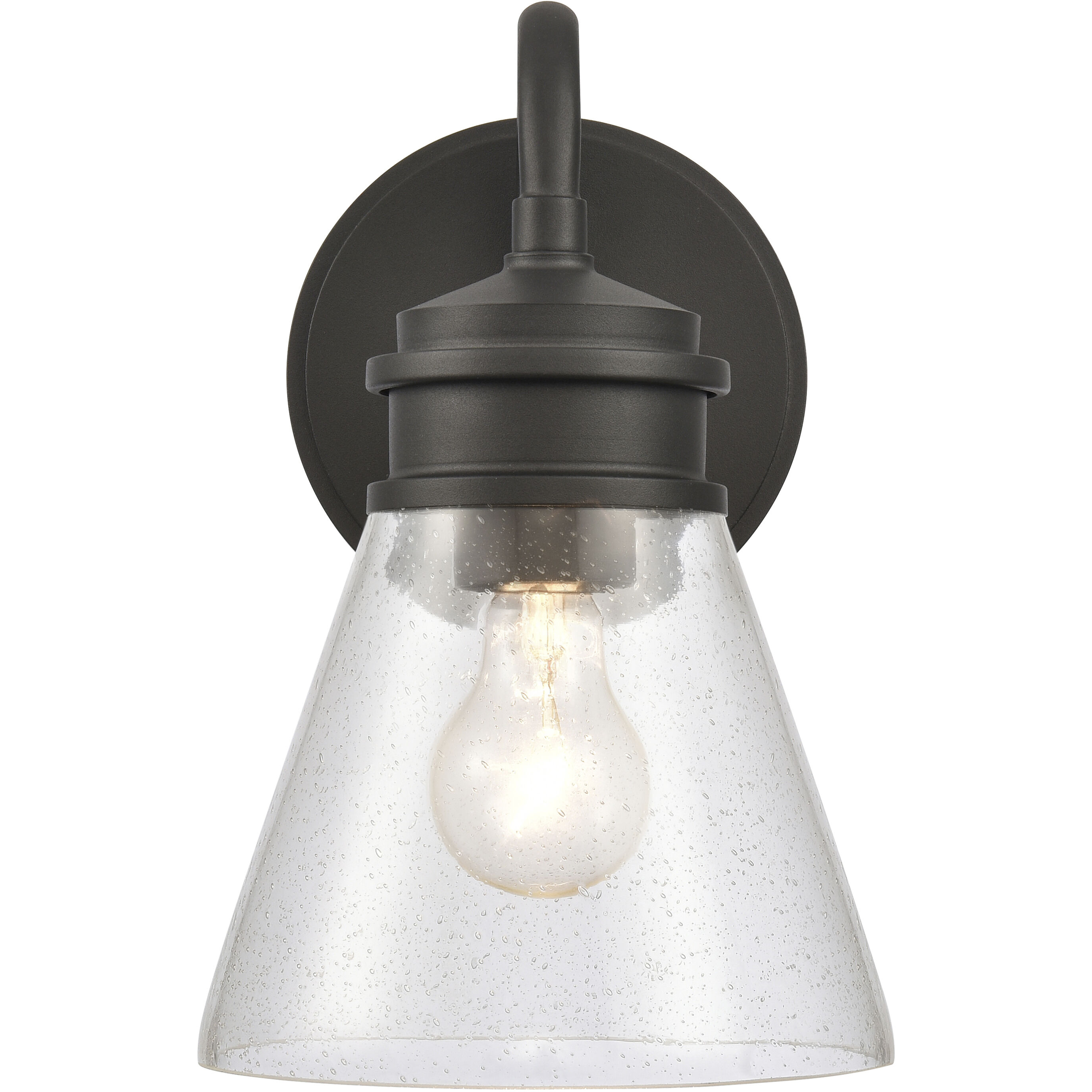 Dovas 1 Light 11.5 inch Textured Black Outdoor Wall Sconce