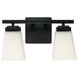 Baxley 2 Light 13 inch Matte Black Vanity Light Wall Light