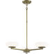 Scale LED 24 inch Soft Rass Chandelier Ceiling Light