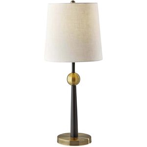 Francis 29 inch 100.00 watt Black and Antique Brass Table Lamp Portable Light
