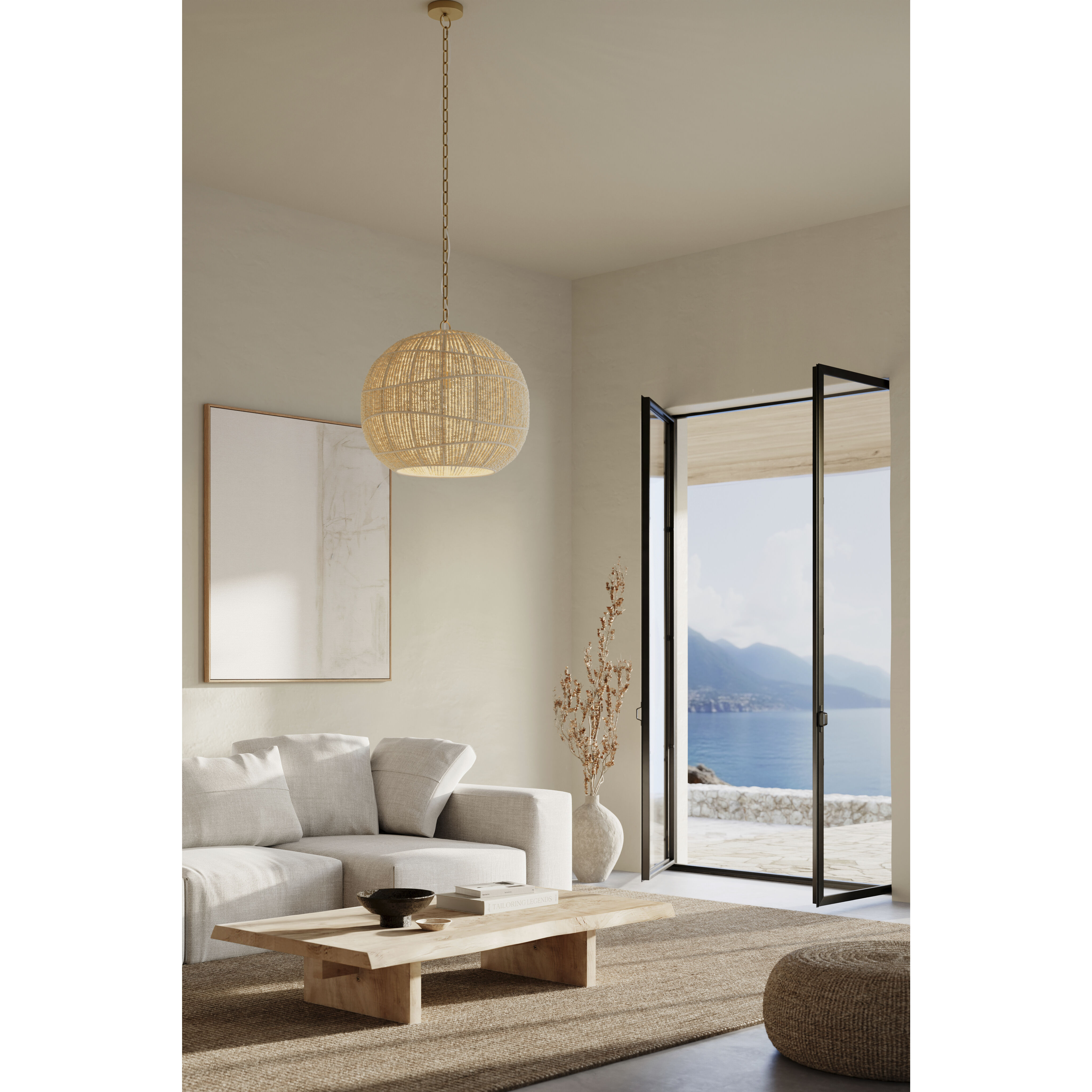 Cavara 1 Light 23 inch Legacy Brass Pendant Ceiling Light