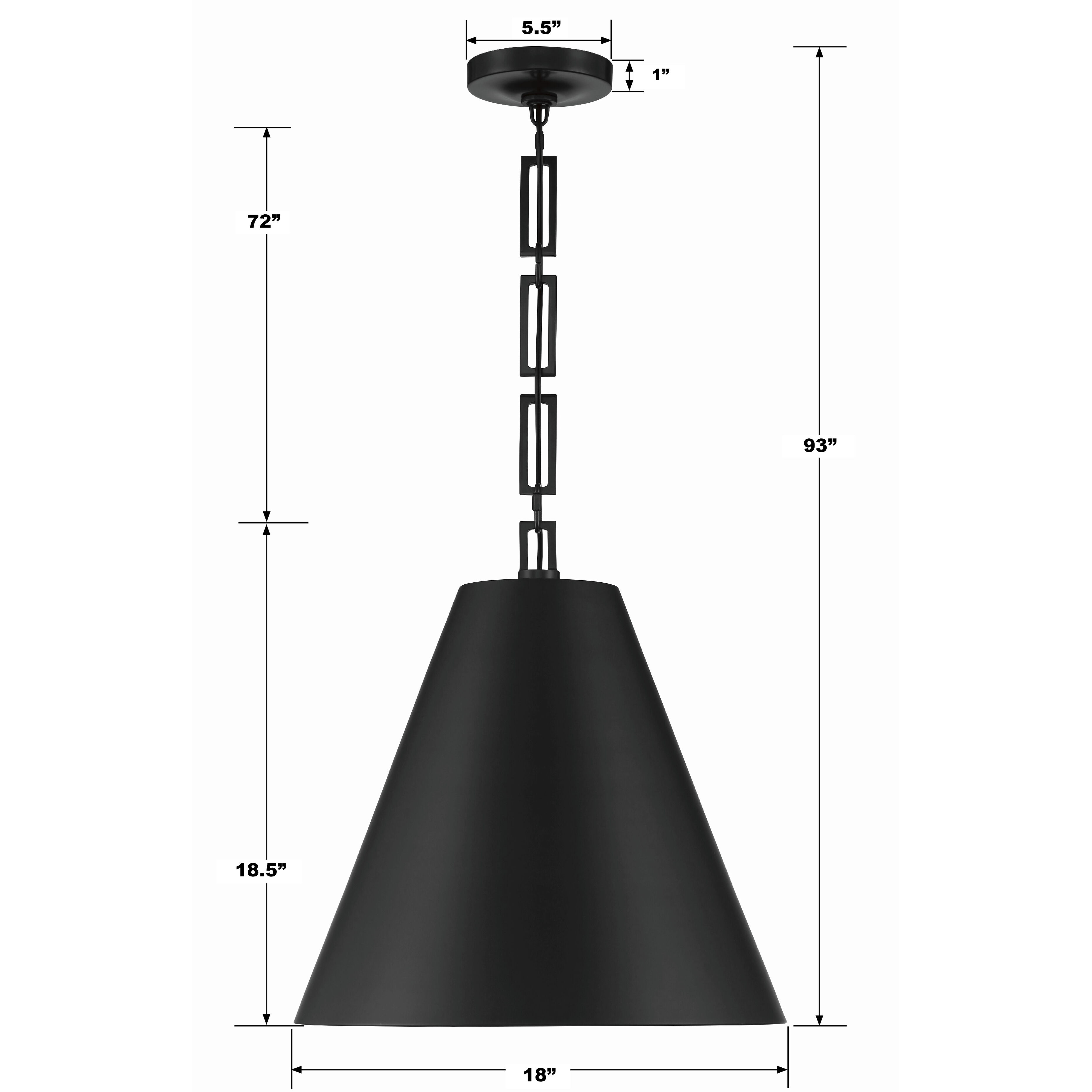 Alston 3 Light 18 inch Matte Black and Antique Gold Pendant Ceiling Light