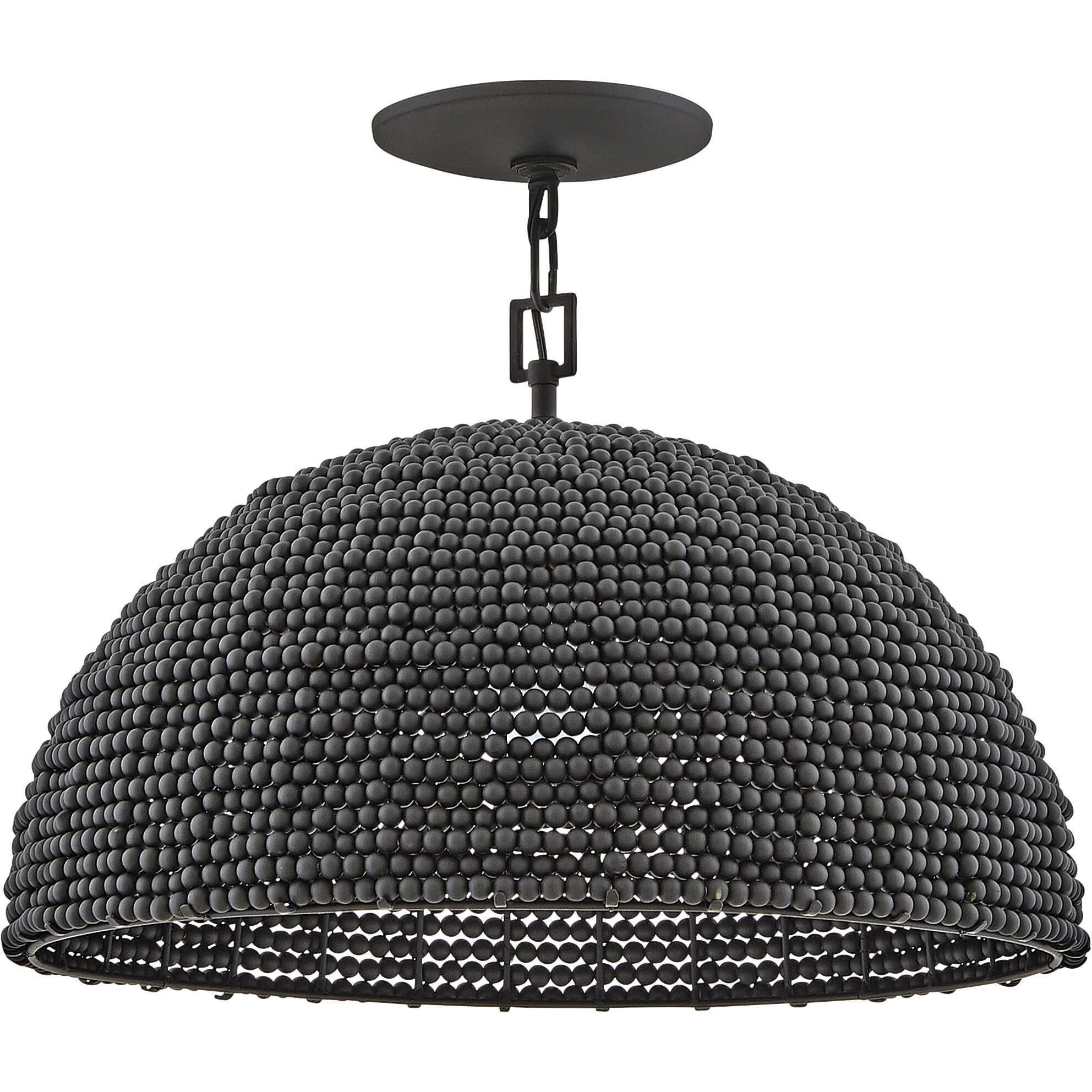 Dalia 1 Light 20 inch Black Pendant Ceiling Light, Pendant