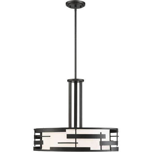 Lansing 3 Light 21 inch Textured Black Pendant Ceiling Light 