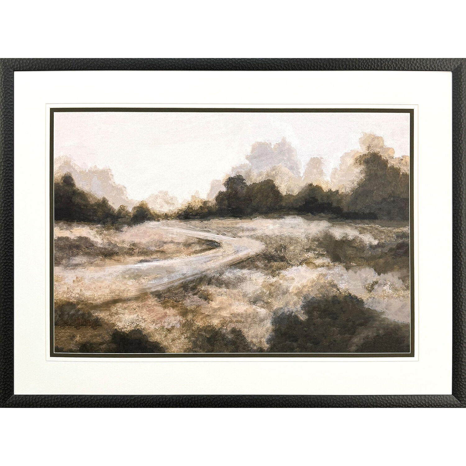 Timeless Horizons Green and Brown and Gray and Neutral Framed Art