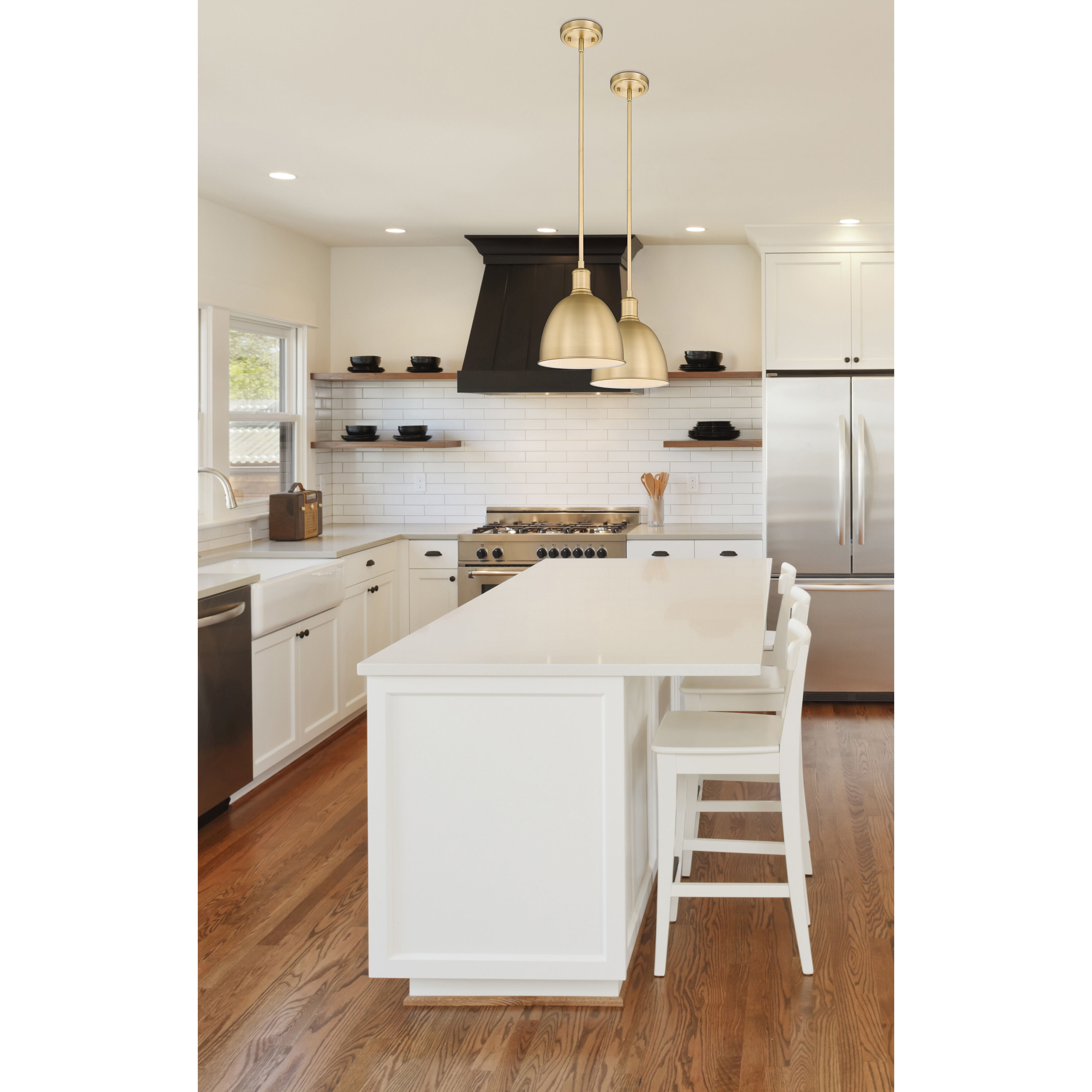 Sawyer 1 Light 8.25 inch Classic Brass Pendant Ceiling Light