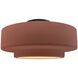 Radiance LED 14.5 inch Canyon Clay and Matte Black Semi Flush Ceiling Light