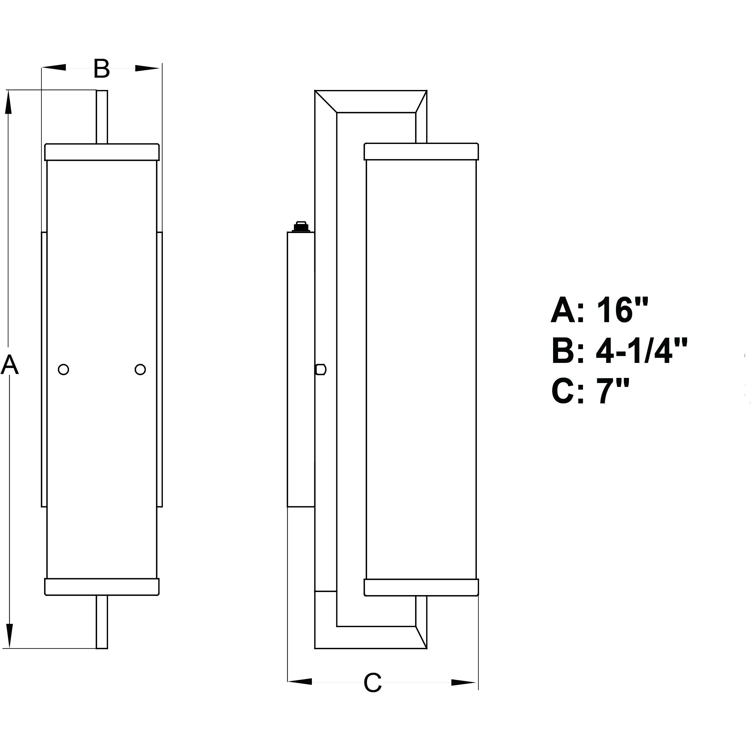 Morgan Park LED 16 inch Matte Black Outdoor Wall