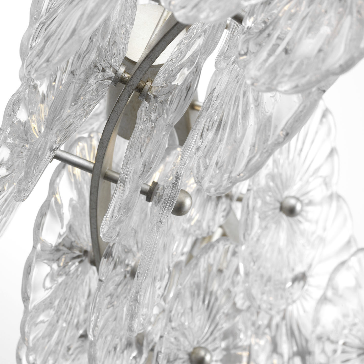 Julie Neill Gianna LED 35.75 inch Burnished Silver Leaf Ring Chandelier Ceiling Light