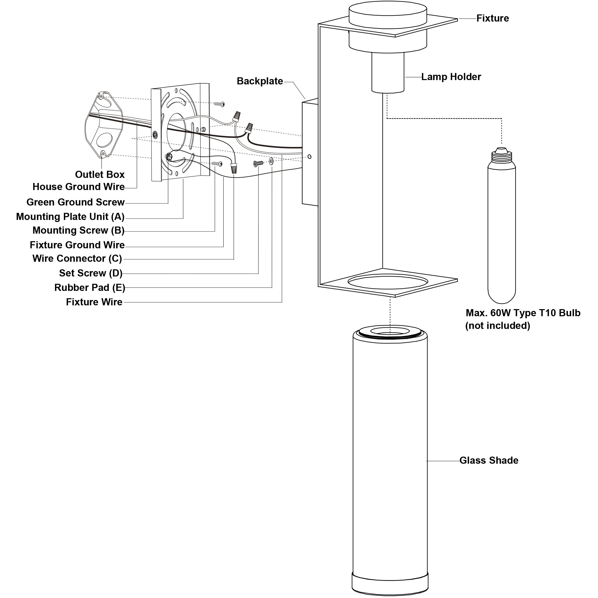 Brighton Park LED 18 inch Textured Black Outdoor Wall