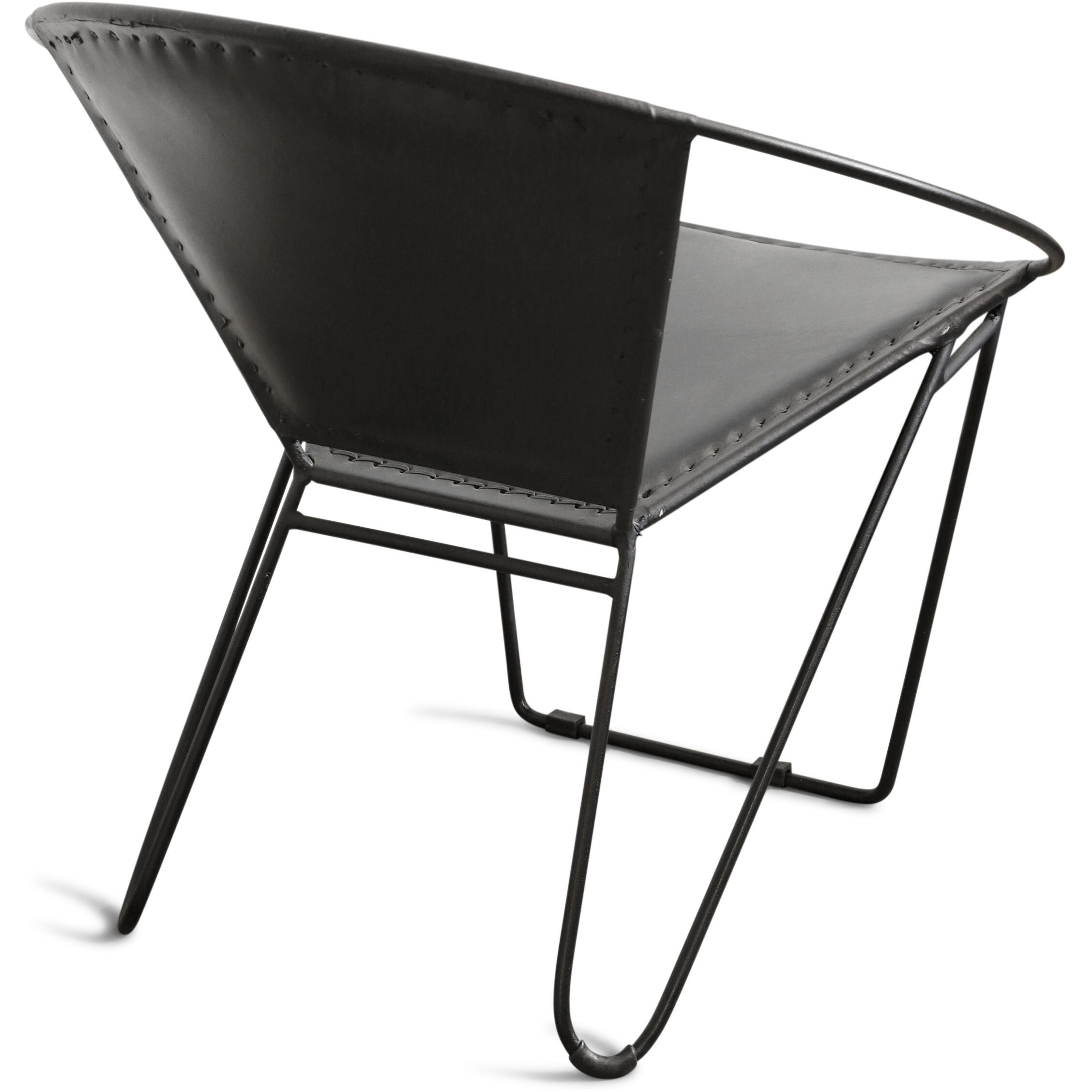 Arcline Black Accent Chair