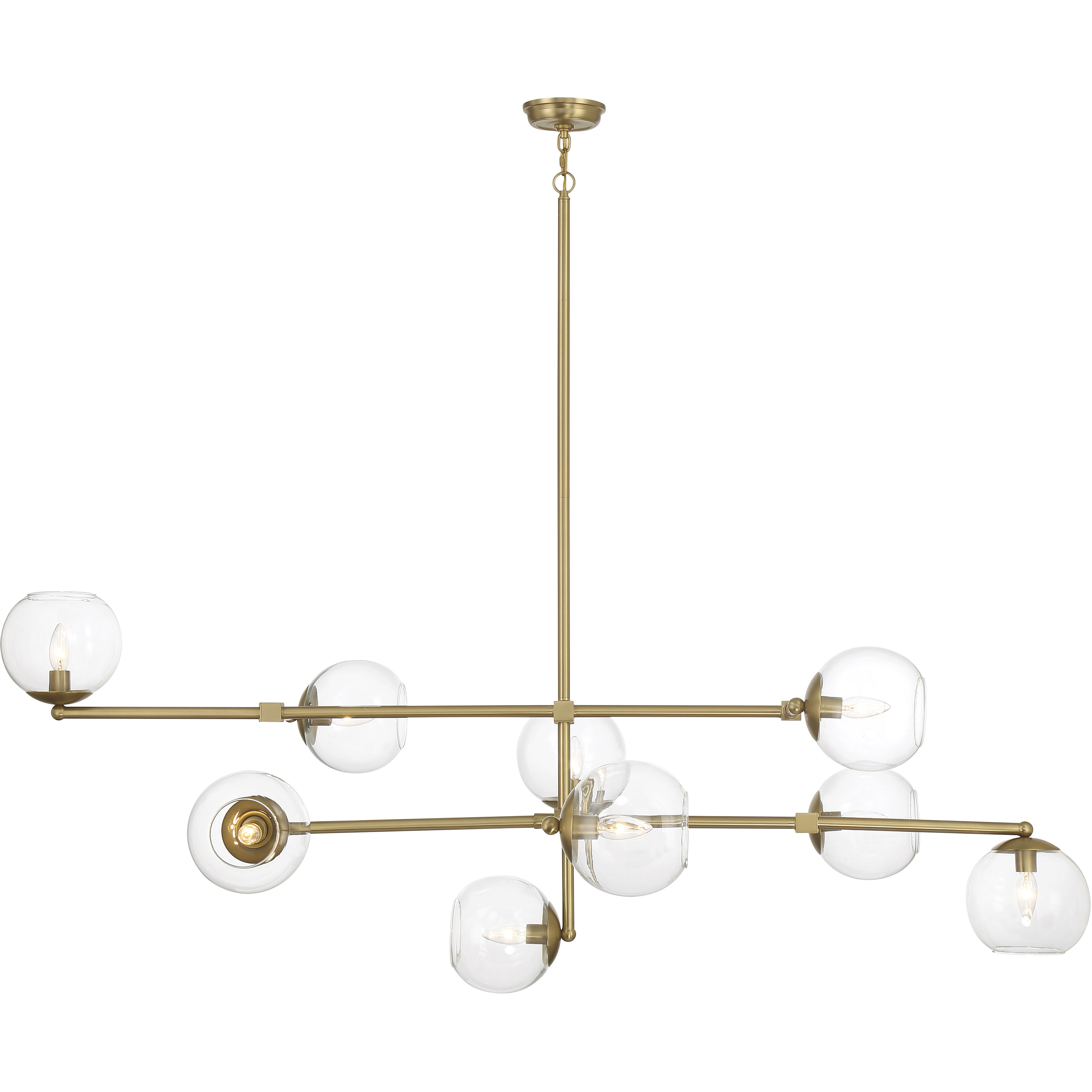 Millikan 9 Light 39 inch Signature Brass Pendant Ceiling Light