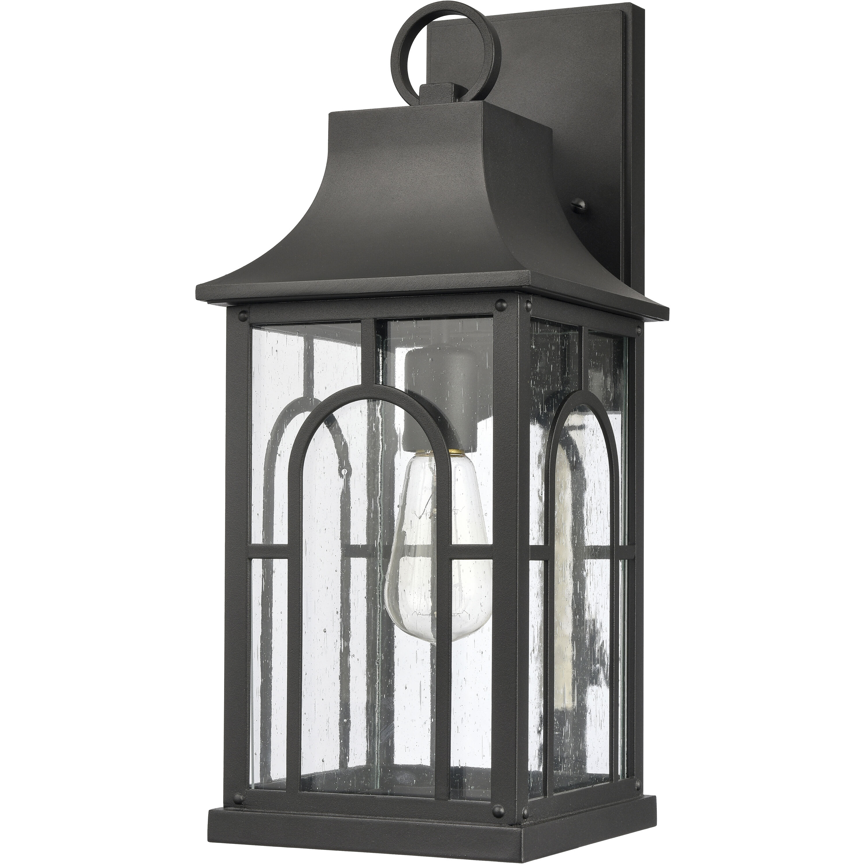 Triumph 1 Light 17.75 inch Textured Black Outdoor Wall Sconce