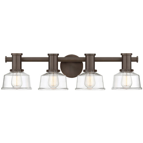 Carson 4 Light 29.25 inch Satin Copper Bronze Bath Bar Wall Light