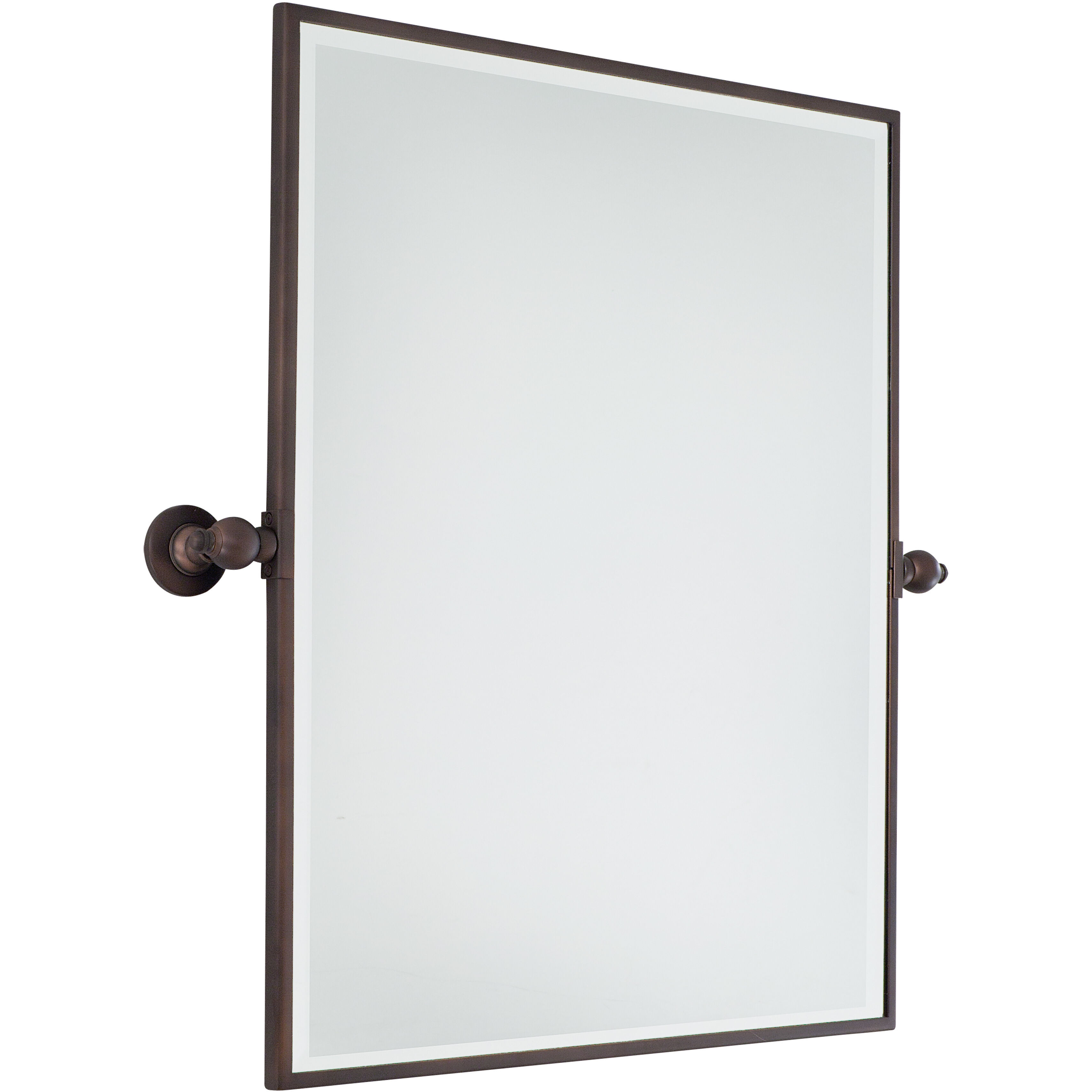 Pivot Mirrors 30 X 30 inch Dark Brushed Bronze Mirror in Dark Brushed Bronze Plated, Rectangle Beveled