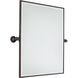 Pivot Mirrors 30 X 30 inch Dark Brushed Bronze Mirror in Dark Brushed Bronze Plated, Rectangle Beveled