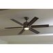 Huntington 60 inch Antique Nickel with Walnut/Driftwood Blades Ceiling Fan, Progress LED