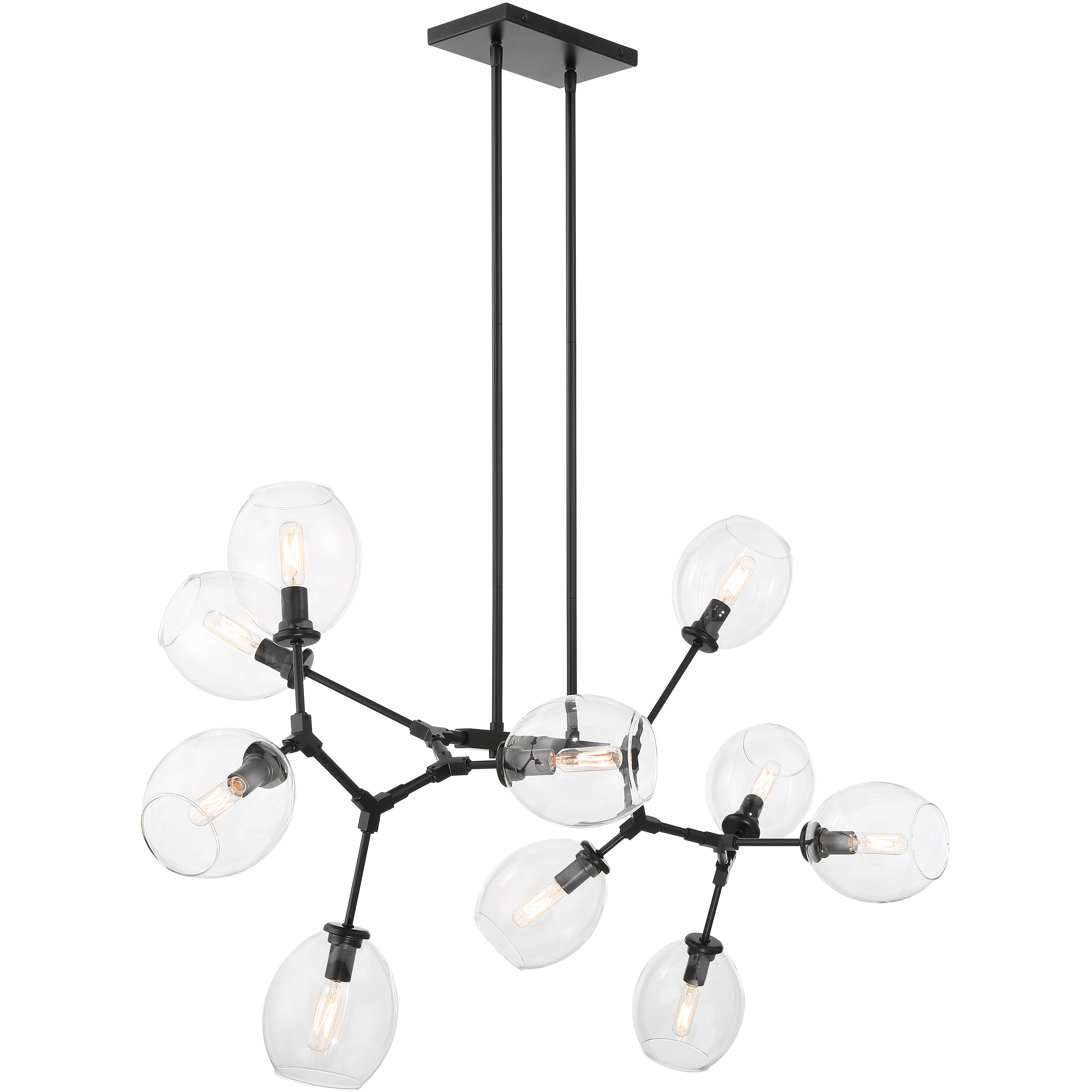Nexpo LED 50.38 inch Coal Chandelier Ceiling Light, Island Light
