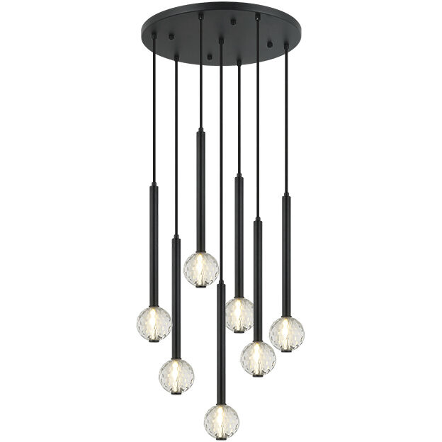 Windchimer LED 18.88 inch Matte Black Pendant Ceiling Light