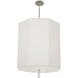 Kate 6 Light 23.75 inch Polished Nickel Pendant Ceiling Light in Ascot White