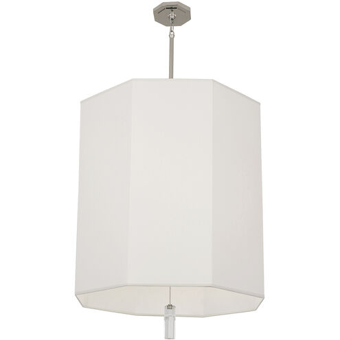 Kate 6 Light 23.75 inch Polished Nickel Pendant Ceiling Light in Ascot White