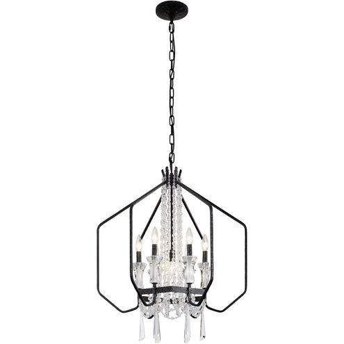 Barcelona 7 Light 26 inch Onyx and Clear Pendant Ceiling Light