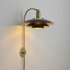 Rancho Mirage LED 16 inch Matte Black and Weathered Brass Wall Sconce Wall Light