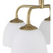 Dorinda 4 Light 18 inch Brushed Champagne Brass Semi-Flush Mount Ceiling Light