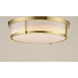 Rogue 2 Light 13 inch Satin Brass Flush Mount Ceiling Light