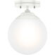 Hepburn 1 Light 8 inch Matte White Semi-Flush Mount Ceiling Light