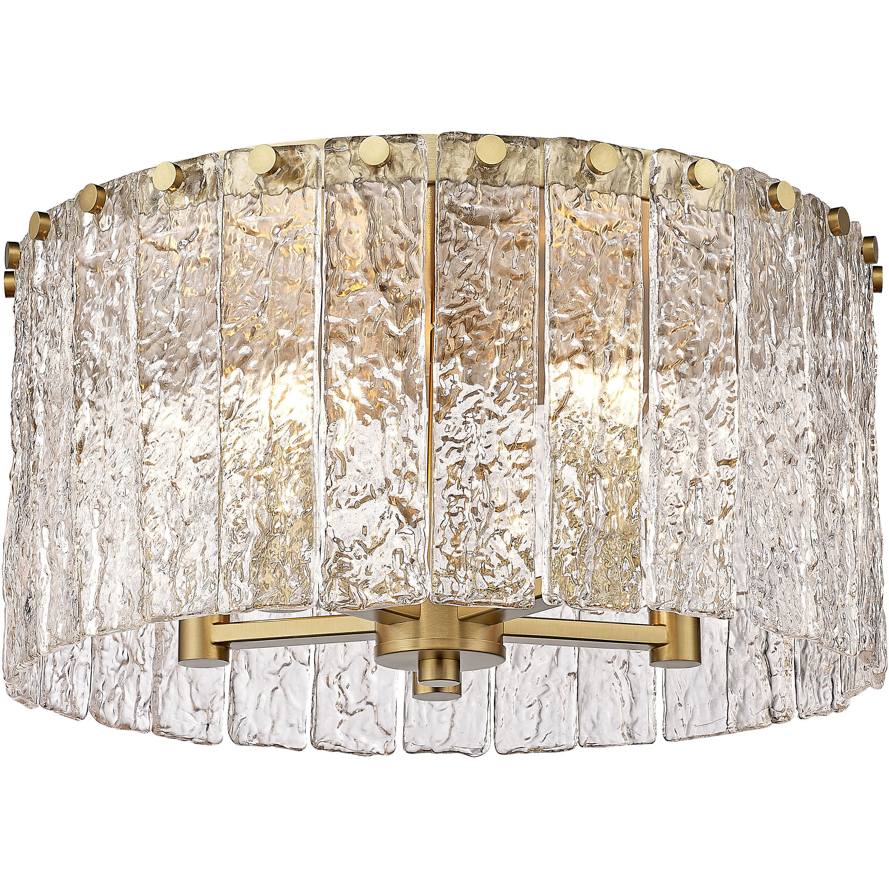 Glacier 5 Light 16.75 inch Modern Gold Flush Mount Ceiling Light