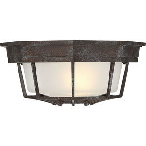 Exterior Collections 1 Light 9 inch Rustic Bronze Outdoor Flush Mount