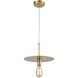 Sunscreen 1 Light 12 inch Aged Brass Mini Pendant Ceiling Light