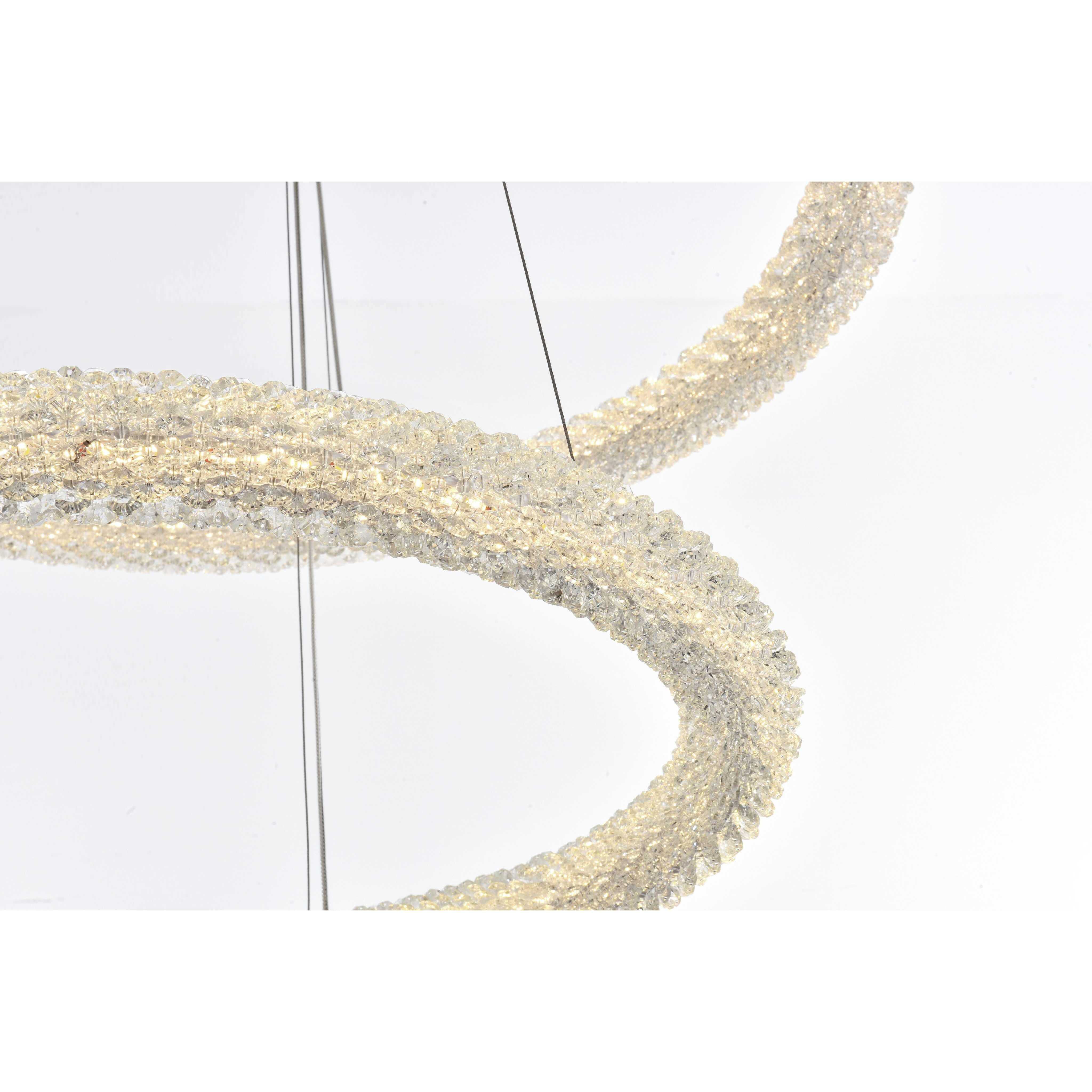 Bowen 2 Light 35.5 inch Satin Gold Chandelier Ceiling Light