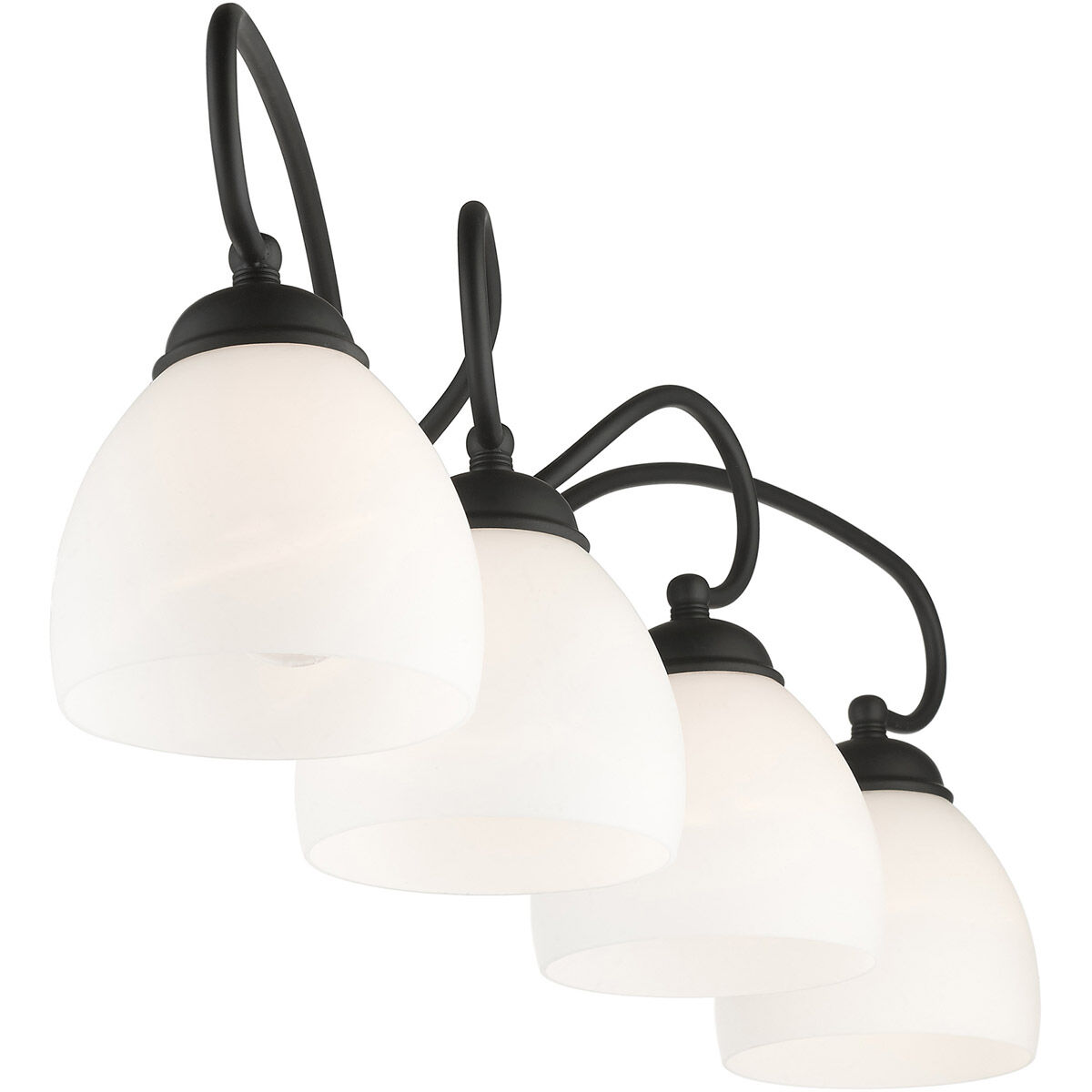 Brookside 4 Light 31 inch Black Bath Vanity Wall Light