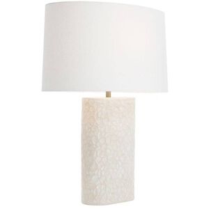 Felicity 28 inch 60.00 watt Egg Shell and Antique Brass Lamp Portable Light