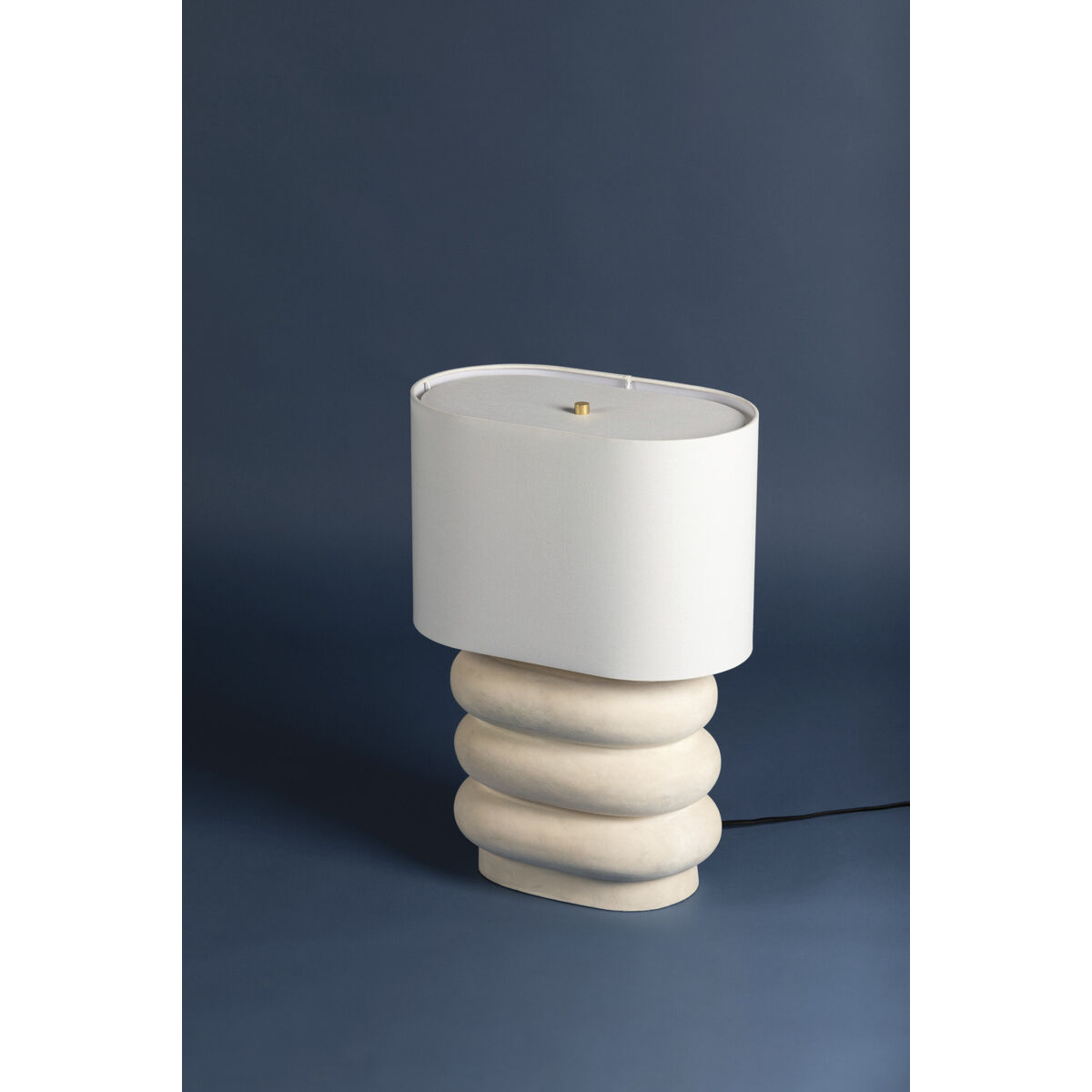 Ewing 25 inch 60.00 watt Aged Brass and Weathered Ivory Ceramic Table Lamp Portable Light