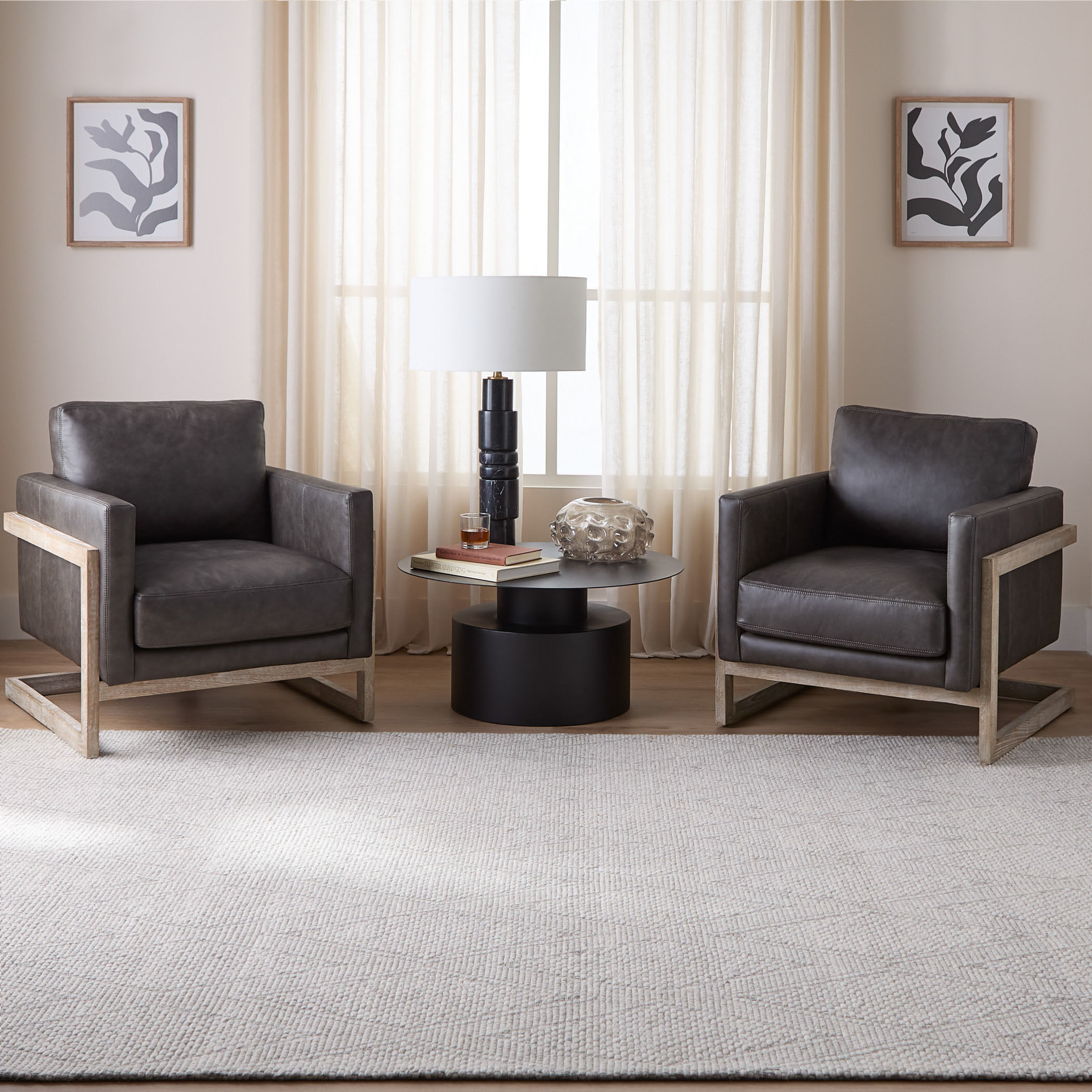 Natural Luxe 114 X 79 inch Light Grey Rug in 6 x 9
