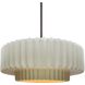 Radiance LED 14.5 inch Matte White and Champagne Gold and Brushed Nickel Pendant Ceiling Light