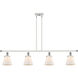Ballston Small Cone LED 48 inch White and Polished Chrome Island Light Ceiling Light in Matte White Glass