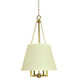 Bistro 5 Light 22 inch Brushed Brass Dining Chandelier Ceiling Light