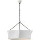 AERIN Ayers LED 30.5 inch Bronze and Plaster White Sculptural Chandelier Ceiling Light