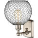 Ballston Farmhouse Chicken Wire LED 8 inch Brushed Satin Nickel Sconce Wall Light, Ballston